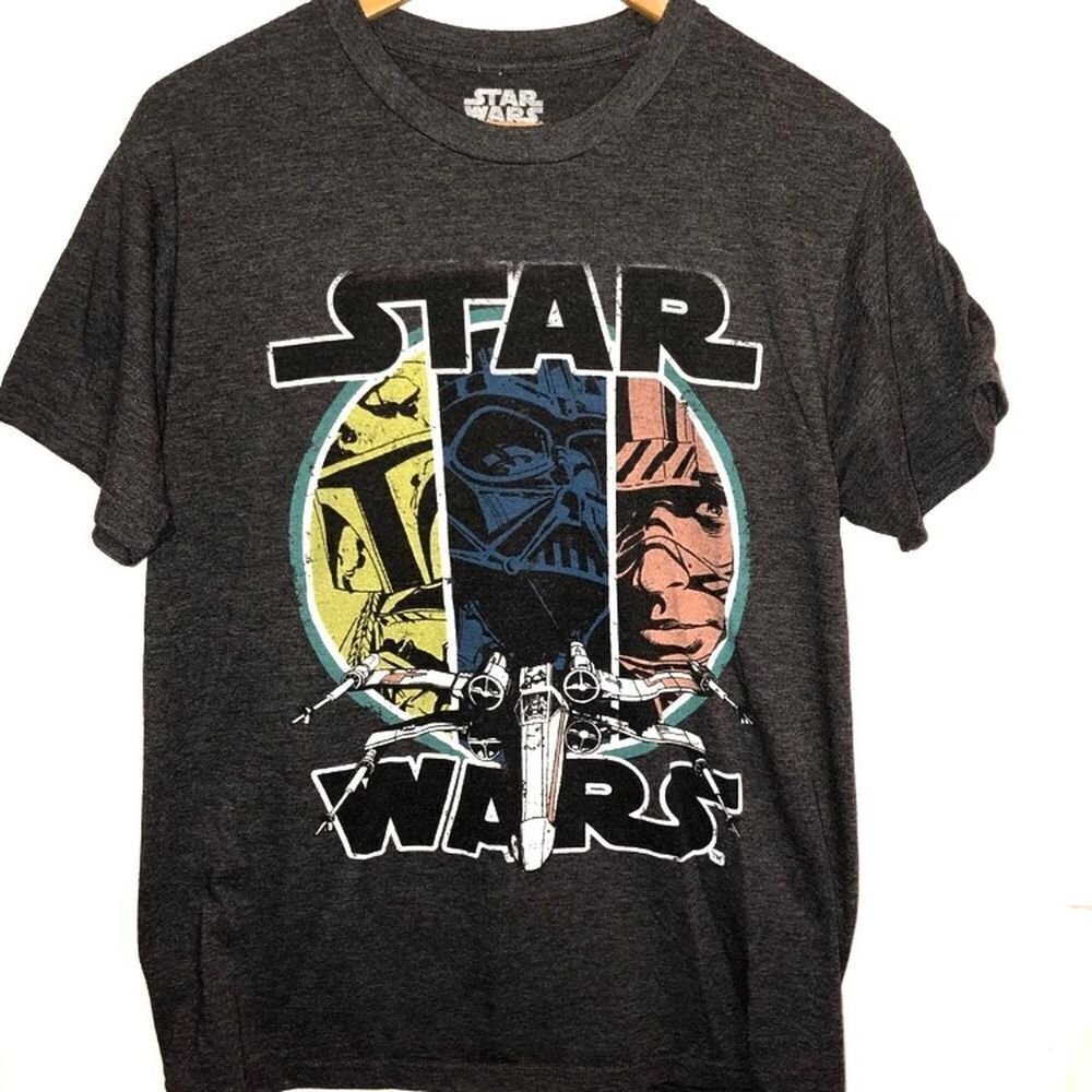 star wars tshirt grayishblack size